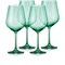 Homeroots Set of Four Green Crystal Balloon Bowl Stemmed Red Wine Glass 485154 - alternate 5