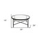 Homeroots 36" Black Glass And Steel Round Coffee Table 520915 - alternate 8