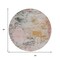 Homeroots 8' Pink Charcoal And Copper Round Abstract Washable Indoor Outdoor Area Rug 630803 - alternate 5