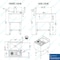 Amgood 22 in. x 18 in. Mixology Station - Underbar Hand Sink with Glass Rinser and Dipper Well UMS-2218-Z - alternate 5