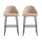 Manhattan Comfort Gracie Barstool in Tan and Black - Set of 2 2-BS022-BTN - alternate 9