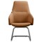 Leisuremod Celeste Office Chair in Upholstered Leather and Iron Frame, Acorn Brown CGO20LBRL - alternate 4