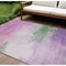 Homeroots 8' X 10' Lilac Lavender And Green Abstract Washable Indoor Outdoor Area Rug 611273 - alternate 1