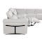 Homeroots Light Gray Italian Leather Power Reclining U Shaped Eight Piece Corner Sectional With Console 634673 - alternate 7