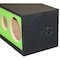 Deejay Led For 12-in Three Horn Two Tweeters Side Speaker Enclosure Green Vinyl cloth colored D12H3TW2VYGRSIDE - alternate 7