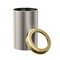 Gatco Modern Round 3 Gal. Wastebasket, Satin Nickel/Brushed Brass Lid 1911B - alternate 2