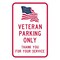 Sign Solutions Usa Parking Sign, 12 in W, Aluminum Sign, White DCS12DWT1218CUS00207 - alternate 1
