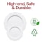 Smarty Had A Party 7.5" White with Silver Dots Round Blossom Disposable Plastic Salad Plates (120 Plates), 120PK 987-S-CASE - alternate 10