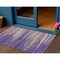 Homeroots 3' X 5' Purple Copper And Ivory Striped Washable Indoor Outdoor Area Rug 597283 - alternate 1