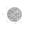 Homeroots 8' Gray And Ivory Round Geometric Washable Indoor Outdoor Area Rug 600458 - alternate 7