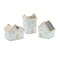 Homeroots Set of Three White And Natural House Trio Pot Planters, 3PK 518004 - alternate 1