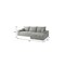 Homeroots 107" Gray Corduroy Modular Compression Foam Sofa With Toss Pillows 712959 - alternate 5