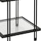 Homeroots 22" Black And Clear Glass And Steel Square End Table With Shelf 544196 - alternate 7
