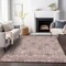 Homeroots 8' X 10' Chocolate Beige And Mauve Medallion Washable Indoor Outdoor Area Rug 587779 - alternate 7