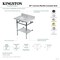 Kingston Brass 30-Inch Carrara Marble Console Sink with Brass Legs and Shelf, 8-Inch, 3-Hole KVPB30MBSQB7 - alternate 3