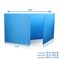 Flipside Blue  Premium Corrugated Plastic Study Carrel Pack of 12 19372-12 - alternate 7