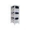 Homeroots 12.5" X 16" X 35.5" White Blue Portable 3 Drawers 364166 - alternate 6