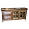 Homeroots 60in Wood Brown Solid Wood Cabinet Enclosed Storage Distressed TV Stand 489548 - alternate 1