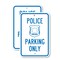 Signmission Police Parking Only with Symbol, 12'' X 18'' 2 Signs, Heavy Gauge Aluminum, 2PK A-1218-2PACK-2869 - alternate 1
