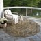 Homeroots 8' Brown And Denim Blue Round Medallion Washable Indoor Outdoor Area Rug 616048 - alternate 8