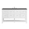 James Martin Vanities Breckenridge 60 in. Single Vanity, Bright White, w/ 3 CM Charcoal Soapstone Quartz Top 330-V60S-BW-3CSP - alternate 1