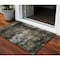 Homeroots 3' X 5' Charcoal And Black Abstract Washable Indoor Outdoor Area Rug 603161 - alternate 1