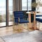 Homeroots Set of Two Tufted Navy Blue And Gold Upholstered Velvet Dining Arm Chairs 545057 - alternate 5