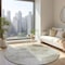 Homeroots 8' Ivory Beige And Taupe Round Abstract Washable Indoor Outdoor Area Rug 577717 - alternate 7