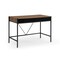 Homeroots 43" Wood Brown and Black Writing Desk With Two Drawers 543784 - alternate 7