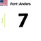 Aacc Self-Adhesive Vinyl Number: 7, Size: 16 cm. Color: Black Font: Anders, 12PK AACC-Anders-N7-Black-M16x12 - alternate 1