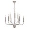 Vaxcel Harris 9 Light Candelabra Satin Nickel Candle Chandelier H0272 - alternate 1