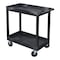 Luxor Tub Shelf Cart, High Density Polyethylene (Shelf), Polyvinyl Chloride (Leg), 500 lb. Load Capacity EC11HD-B - alternate 17
