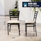 Flash Furniture HERCULES Black Ladder Back Metal Restaurant Chair - Tan Vinyl Seat XU-DG694BLAD-TNV-GG - alternate 9