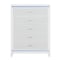 Homeroots 36" White Wood Lighted Five Drawer Dresser 633693 - alternate 14