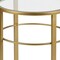 Homeroots 22" Brass And Clear Glass And Steel Round End Table 543816 - alternate 9