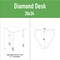 Correll Diamond 34 in W, 30 in L, 25 in to 35 in H, Particleboard, Gray Granite AD3034TF-DIA-15 - alternate 4