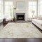 Homeroots 5' X 8' Khaki Beige And Tan Floral Washable Indoor Outdoor Area Rug 583113 - alternate 6