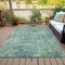 Homeroots 3' X 5' Teal Blue And Beige Abstract Washable Indoor Outdoor Area Rug 630543 - alternate 4