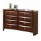 Homeroots 41" Espresso Wood Finish Dresser With 8 Drawers 376976 - alternate 1