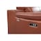 Homeroots 73in Orange and Silver Italian Leather Power Reclining Loveseat 720520 - alternate 9