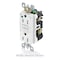 Leviton Duplex Straight Blade Receptacle, 5-15R, 15 A, 20 A, 125V AC, 2 Pole, 3 Wire, Flush Mount, Grounded AFTR1-HGE - alternate 4