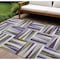 Homeroots 10' X 14' Lavender Brown And Green Geometric Washable Indoor Outdoor Area Rug 598279 - alternate 1