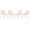 Leisuremod Modern Asbury Dining Chair with Chromed Legs, Cream, 4PK AC16CR4 - alternate 1