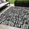 Homeroots 5' X 8' Black Gray And Ivory Abstract Washable Indoor Outdoor Area Rug 602468 - alternate 1