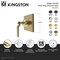 Kingston Brass Single-Handle Three-Way Diverter Valve with Square Trim Kit, Brushed Brass KS3047KL - alternate 2