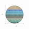 Homeroots 8' Sage Teal Blue And Tan Round Striped Washable Indoor Outdoor Area Rug 614829 - alternate 6