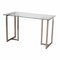 Homeroots 48" Clear and Champagne Glass Writing Desk 402037 - alternate 8