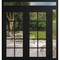 Vdomdoors Front Exterior Prehung Metal-Plastic Double Doors Clear Glass / MANUX 8100 Matte Black / Office Com MANUX8100DEXD-BLK-W72+16xH80+12-LH-I - alternate 1