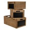 Homeroots Set of Three Brown Solid Wood Crate, 3PK 487687 - alternate 1