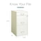 Space Solutions 14.25 in W 3 Drawer Vertical File Cabinet W/ Pencil Drawer, Pearl White 19157 - alternate 17
